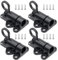 4 Pcs Aluminium Alloy Spring Loaded Bolt, Loft Ceiling Hatch Lock Catch Tool, Garden Gate Lock with 16 Screws, for Window, Cupboard, Wooden Door, Shed Doors Gates, Garage Door