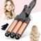 BESTOPE RAY Hair Curler 25mm, 3 Barrel Hair Waver with 30s Quick Heating, Curling Iron with 2 Temperature Control, Heat-Resistant Glove for Long Medium Short Hair