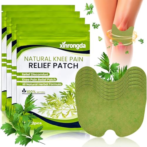 Knee Pain Relief Patches, 48 Pcs Knee Patches Pain Relief Plaster, Warming Herbal Patches, Wormwood Patch Relieves for Arthritis,Relieves Muscle Soreness in Knee, Neck, Shoulder