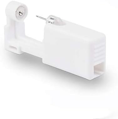 Rosojodg Weiße Einweg-Ohr-Piercing-Gun mit Ohrsteckern, Sicherheits-Piercing, Gun Kit Tool für neuartige Ohrstecker, 1 Stk, 2 Unzen
