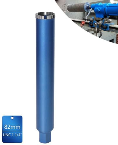 Diamantbohrkrone Dosensenker für Kernbohrgeräte inkl. 10 mm Turbo, L 460mm | Ø82 mm | 1 ¼ Zoll UNC | Nass Trocken Bohrkrone Kernbohrer Lasergeschweißte zum Beton Granit Mauerwerk
