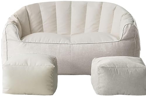 MNBVH Riesige Sitzsack-möbel Mit Schaumstofffüllung (ohne Füllstoff), Weiches, Bequemes Lazy Sack-bodensofa, Eck-Relax-Pouf Mit Ottomane, Sitzsack-Couch Für Erwachsene, Kinder, Jugendliche(Color:C)