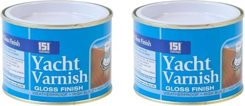DIOXSTAR 151 Coatings Yacht Varnish Gloss, Enhanced UV Resistance, Long-Lasting Durability, Ideal for Yachts, Boats, and Wood Projects, 180ml, Pack of 2