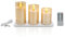 Auraglow Rechargeable Flameless LED Glass Candles with Remote Control, Charging Station and Timer, Real Wax, Flickering Flame Warm White Light (3 Pack)