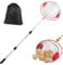 Juego de recolectores de Frutos Secos con Barra telescópica Ajustable, recogedor de Frutas para bellotas, nueces de Nogal, Bolas de púas, Golf