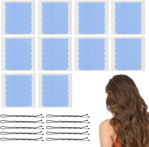 Tape Extensions Kleber,120 Stück Tape Extensions Kleber,4 * 0.8cmTape Extensions Kleber,Langanhaltendes Klebriges Tape Kleber Extensions,Bobby Pins 5 cm - 10 Stk Haarnadeln Klein