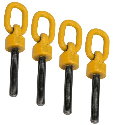 M16 x 120mm Swivel Rotating Lifting Point Eye Bolt with Ring 1.12t Capacity 4pc
