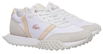 Lacoste L-Spin Evo Sneaker Baskets pour Femme, Blanc/Rose Clair, 39.5 EU