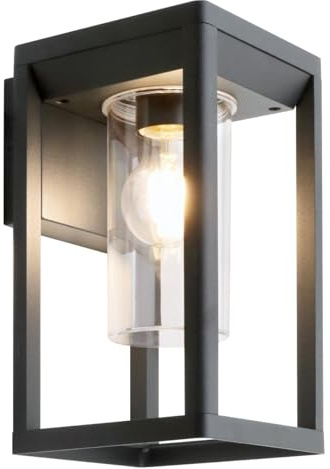 Long Life Lamp Company Outdoor Wall Light Lantern Clear Diffuser Garden Wall Lantern Rectangular Porch Light ZLC376 with LED 4w Warm