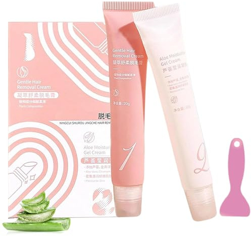 Facial Hair Removal Cream Kit, Kit de crème dépilatoire pour le visage, Crème Dépilatoire Corps, Crème Dépilatoire Sous la Douche Corps, Crème Dépilatoire Femme pour tous types de peau (1)