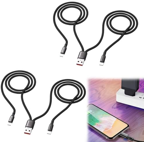USB C Y Splitter, 2 pezzi USB C Multi Cavo di Ricarica, 1.2M USB C Splitter 1 a 2 per la Ricarica Cavo USB C Y USB C Splitter a 2 Cavi di Ricarica USB C Soluzione di Ricarica Durevole e Versatile