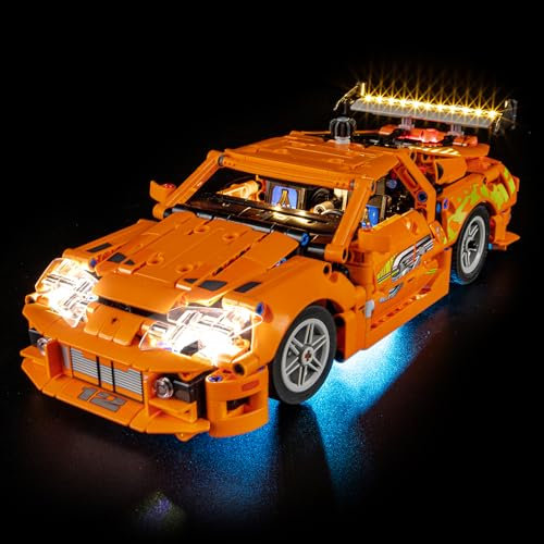 YEABRICKS LED Licht für Lego-42204 Technic Fast and Furious Toyota Supra MK4 Bausteine Modell (Bausteine Set Nicht enthalten)
