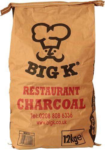 Big K Chilla-Grilla Restaurant Grade Charcoal, 12kg Bag Lumpwood Charcoal