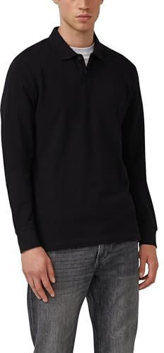 s.Oliver Langarm-Poloshirt aus Baumwoll-Piqué mit Bündchen