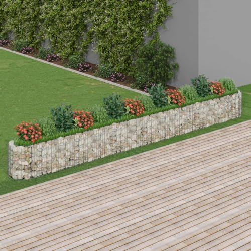 Qnhdfrt Gabionen Hochbeet 540x50x50 cm verzinktes Eisen robust rankgitter Design für Garten Terrasse Balkon Modernes Blumenbeet ohne Steine