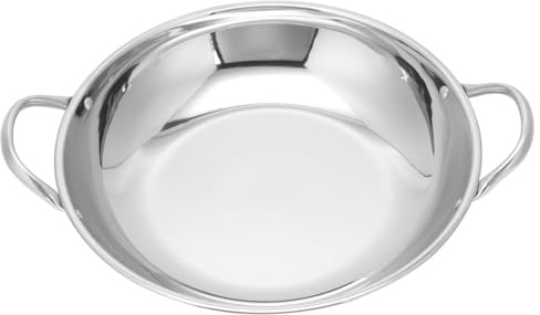 ANDRESLAD Thickened Stainless Steel Hot Pot with Double Handles Non-Stick Soup Cooker for Gas and Induction Stoves Easy to Clean and Carry