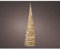 Kaemingk stimmungsvolle weihnachtliche LED - Beleuchtung Leucht-Pyramide Weihnachts-Pyramide aus Rattan mit Glitter