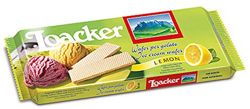 BISCOTTI WAFER LOACKER LEMON PACCHETTO DA 150 GR GELATO AL LIMONE SNACK
