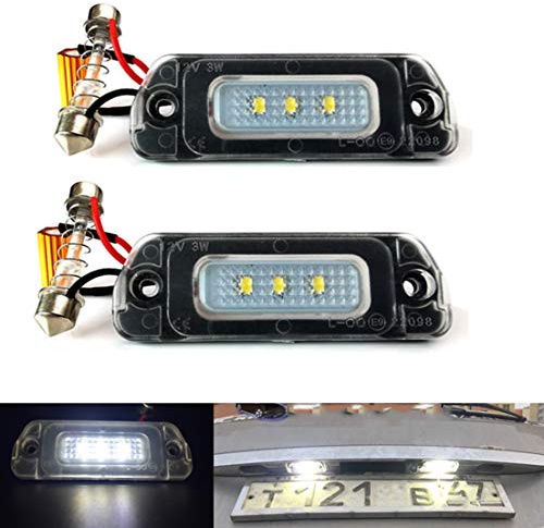 2 Stück 12V LED Kennzeichen Glühbirne Kein Fehler Canbus Für M-ercedes für B-enz AMG X164 W163 W164 W251 ML GL R 320 350 450 500 550 63