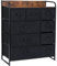 LYNCOHOME Kommode mit Schubladen aus Stoff, Sideboard mit 9 Stoffschubladen, Schubladenschrank Ordnungsmöbel Schrank mit 2 Griffe für Küche Büro Flur
