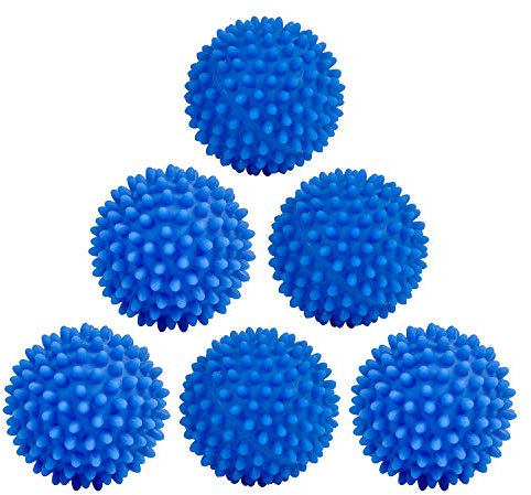Eco - Palline per asciugabiancheria, riutilizzabili, in silicone, per asciugare rapidamente, confezione da 6