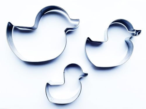 Selecto Bake 3-teiliges Ausstecher-Set mit Bauernhof-Enten, Edelstahl, Keksstempel, Sandwich-Ausstecher, Fondant-Kuchenform, Kekspresse