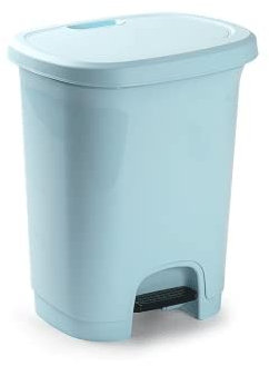 CABLEPELADO Cubo basura plastico, Cubo basura apertura pedal, Papelera de pedal, Cubo de pedal, Libre de BPA, 30 cm alto x 25 cm ancho x 21 cm fondo, Capacidad 8 Litros, Azul