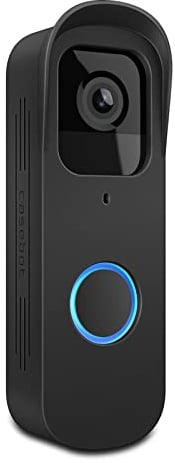 CaseBot Hülle für Blink Video Doorbell, weiche Leichte Dünne Kratzfeste Silikon Abdeckungen Skins Schutzhülle für Blink Video Doorbell 2021, Schwarz