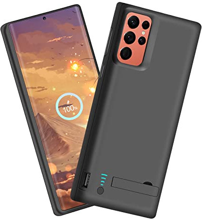 Sitong Battery Case for Samsung Galaxy S22 Ultra, 5000mAh Rechargeable Extended Battery Charging Charger Case, Add 100% Extra Juice, Not for S22 or S22+ (6.8 inch) Black