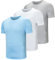 ZENGVEE 3er Pack UV Shirt Herren Rashguard UPF 50+ UV Schutz Shirt Schwimmshirt Herren Lässig Sonnenschutz Sport Tshirt Männer Atmungsaktiv für Outdoor Wasser Surfen Schwimmen (0818-Blue Gray White-L)
