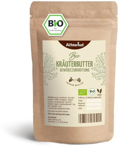 Kräuterbutter Gewürzmischung Bio 100g | Gewürzzubereitung für eine harmonisch-abgestimmte Kräuterbutter oder Topping | Bio-Qualität | vom Achterhof