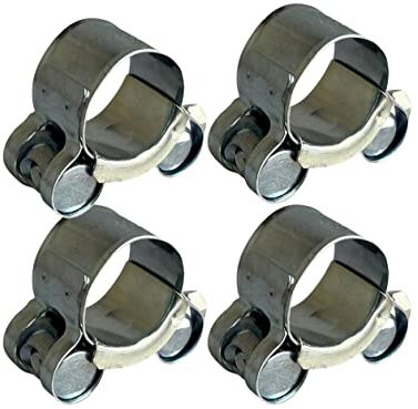 Boltza® Single Bolt Hose Super Clamp 22-25mm Clip Silicone Rubber Exhaust x4