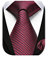 HISDERN Corbata a cuadros para hombre con pañuelo tejido Clásico para hombre Corbata color burdeos y conjunto de pañuelo de bolsillo