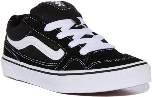 Vans Unisex Kinder Caldrone Sneaker Caldrone Trainers, SUEDE/MESH BLACK/WHITE, 34 EU