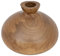 Creative Co-Op Dekorative Vase aus Paulownia-Holz, Walnuss-Finish