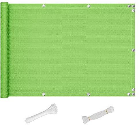 QINGLV Brise Vue 80x300cm Brise Vue Occultant Opaque RéSistant Aux IntempéRies Brise Vue Toile pour Balcon/Patio/Jardin/Terrasse/Grillage -Vert