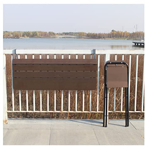 Balkonhängetisch Klappbarer Hängetisch for Balkone im Freien, Höhenverstellbarer Terrassen-Gartentisch Terrassen-Beistelltisch aus Aluminium (Size : 60X37CM)