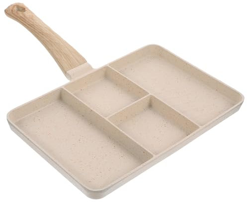 HEMOTON Eierpfanne Omelettpfanne Mit Antihaftbeschichtung Geteilte n Burgerpfanne Kochgeschirr Zum Frühstück Geteilte Pfanne Olas Täglicher Gebrauch Aluminiumlegierung Steakpfanne