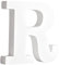 Rayher MDF-Buchstabe R, weiß, 10,7 x 11 cm, Stärke 2 cm, 3D-Buchstaben Holz, Holz-Buchstaben FSC zertifiziert, 64557102