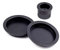 ARCO · Kit Tirador y Uñero para Puertas Correderas: Acabado Latonado,Níquel Satinado, Cuero Satinado, Rosetas Redondas de 55mm y Dedal Central de 30mm. (Negro)