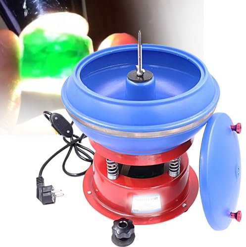 Electric 8 Inch Vibratory Tumbler Bowl Tumbling Polishing Machine, Stone Polishing Machine, Vibratory Rock Tumbler Bowl Tumbling Polishing Machine,Convenient Operation