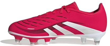 adidas Predator League Soft Ground Football Boots Kids, Lucid Red/Cloud White/Core Black, 2.5 UK Child