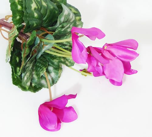 Zelda Bomboniere Pianta Ciclamino Cm 32 7 Fiori Artificiali Composizione Floreale (Viola)