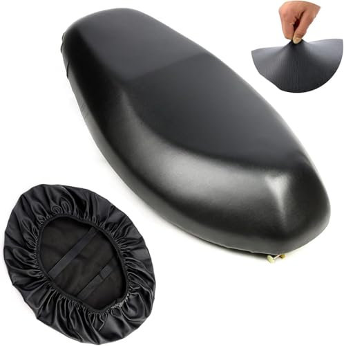 Ownkim Funda Moto Impermeable,Protección Universal Antideslizante Y Resistente Al Desgaste,Piel Sintética Elástica,Tamaño Ajustable (XL),Instalación Fácil con Velcro (Width:58-65cm,Length:95-115cm)