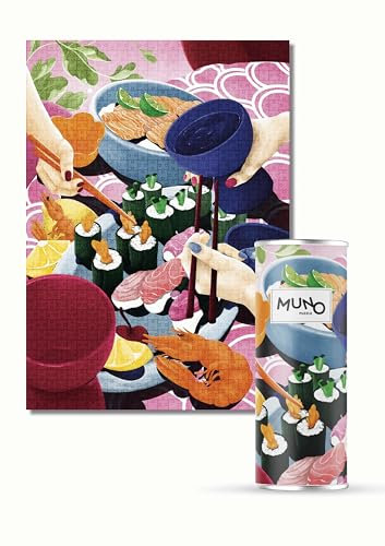 Muno Puzzle - Sushi Tisch - Künstlerbilder-Puzzle 1000 Teile - Premium-Qualität für Erwachsene