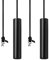 2PCS Bathroom Light Pull Cord 6*1.2cm Light Pull Handle with 150cm Light Pull Cord Extension Black Light Switch Pull Cord String Handle Connector for Bathroom Toilet Light Ceiling Light Fan Switch