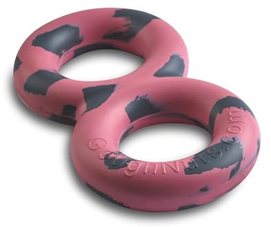 Goughnuts — Dog Toys for Aggressive Chewers | Virtually Indestructible Pull Toy for Breeds Such as Pit Bulls and German Shepherds | Heavy Duty Tug Dog Toy | Medium | Pink