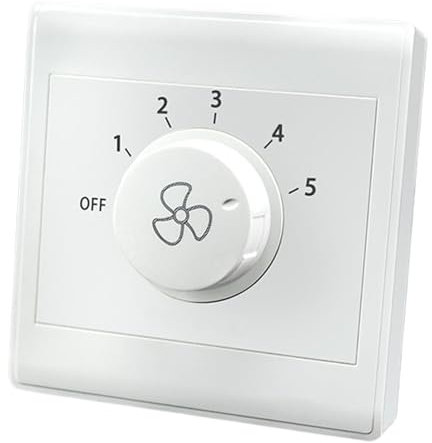 Dawutocap 86 Tipo Ventilatore a Soffitto Selezionatore Velocità Montaggio Superficie Interruttore Rotativo Per La Velocità Ventilatore Con 5 Impostazioni