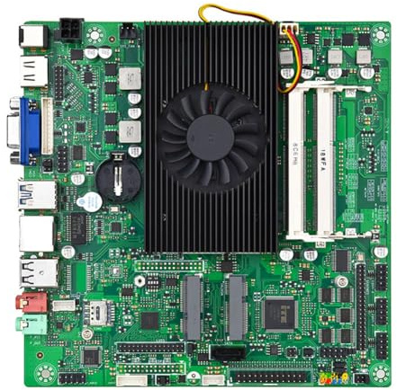 Ohewiiuk ITX-4568A01-4200U Scheda madre industriale Mini ITX DDR3 2* SO-DIMM RTL8111H Scheda di rete Gigabit Ventola CPU integrata