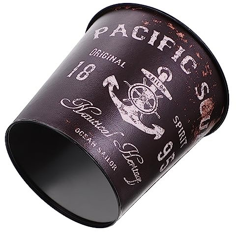 SOIMISS Mülleimer Aus Metall Im Europäischen Stil Als Abfallbehälter Oder Aufbewahrungseimer Retro Und Praktisch Für Haushalt Und Büro